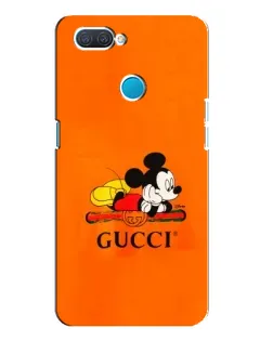 Чохол для OPPO A12 з картинкою «Міккі Маус Gucci — помаранч»