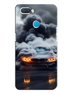 Чехол для OPPO A12 с картинкой «BMW в дыму» Чехол для OPPO A12 с картинкой «BMW в дыму»