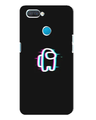 Чехол для OPPO A12 с картинкой «Among Us неон»