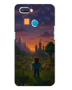 Чехол для OPPO A12 с картинкой «Стив у башни»