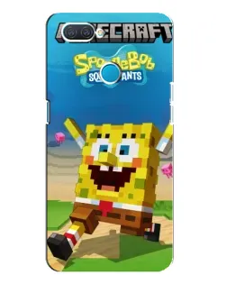 Чехол для OPPO A12 с картинкой «Губка Боб Minecraft»