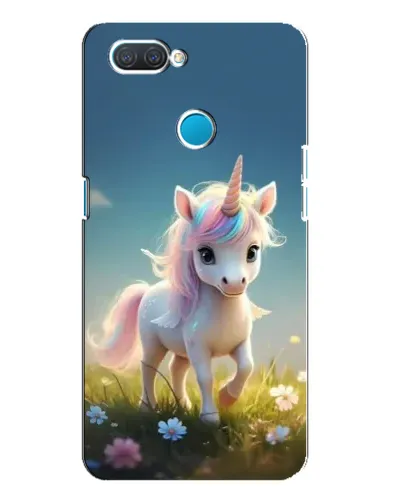 Чехол для OPPO A12 с картинкой «Единорог на поляне»