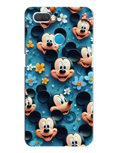 Чехол для OPPO A12 с картинкой «Паттерн Микки и Минни»