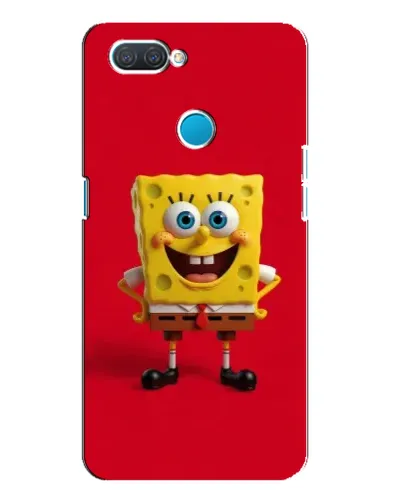 Чохол для OPPO A12 з картинкою «Спанч Боб на червоному» Чохол для OPPO A12 з картинкою «Спанч Боб на червоному»