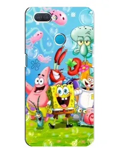 Чехол для OPPO A12 с картинкой «Губка Боб и друзья»