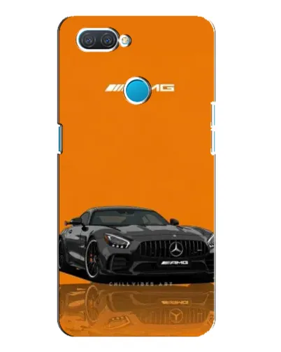 Чехол для OPPO A12 с картинкой «Оранжевый Mercedes AMG»