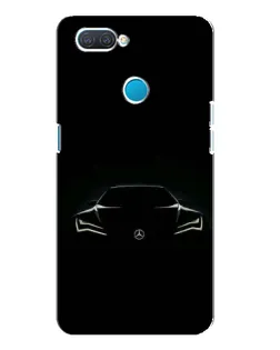Чехол для OPPO A12 с картинкой «Mercedes — силуэт авто»