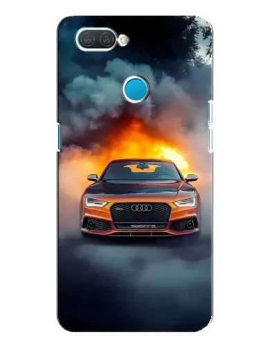 Чохол для OPPO A12 з картинкою «Audi у вогняному диму»