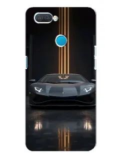 Чехол для OPPO A12 с картинкой «Lamborghini золотые линии»