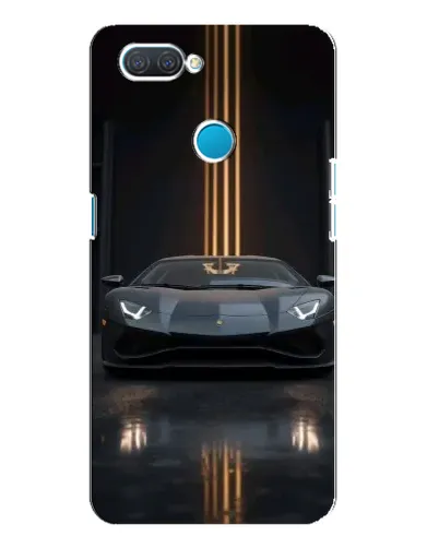 Чехол для OPPO A12 с картинкой «Lamborghini золотые линии»