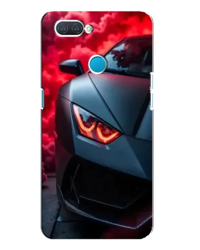 Чехол для OPPO A12 с картинкой «Lamborghini красное сияние»