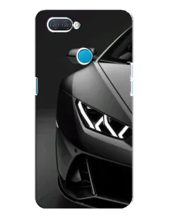 Чехол для OPPO A12 с картинкой «Lamborghini фары детализация»