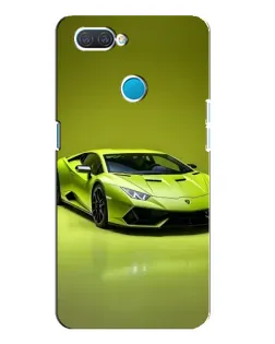 Чехол для OPPO A12 с картинкой «Салатовый Lamborghini Huracan»