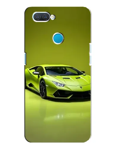 Чехол для OPPO A12 с картинкой «Салатовый Lamborghini Huracan»