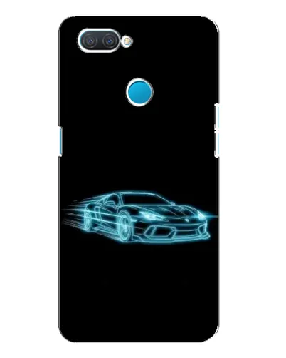 Чехол для OPPO A12 с картинкой «Неоновый контур Lamborghini»