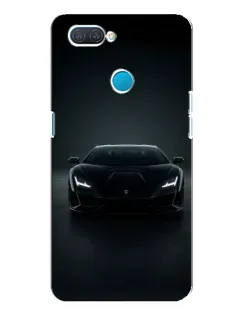 Чехол для OPPO A12 с картинкой «Черный Lamborghini Aventador»