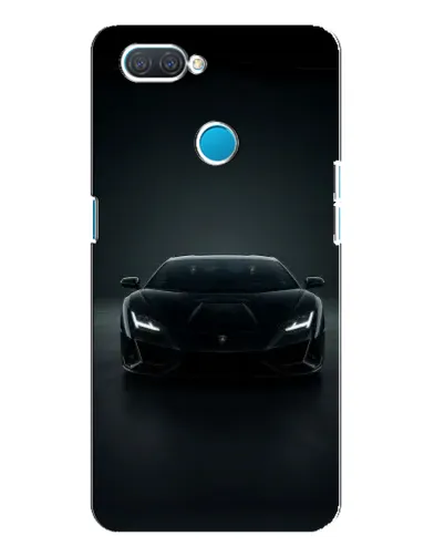 Чехол для OPPO A12 с картинкой «Черный Lamborghini Aventador»