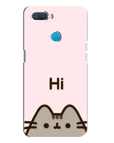 Чехол для OPPO A12 с картинкой «Пушин говорит Hi» Чехол для OPPO A12 с картинкой «Пушин говорит Hi»
