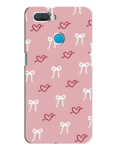 Чехол для OPPO A12 с картинкой «Сердца и банты»