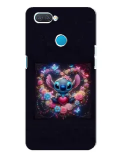Чехол для OPPO A12 с картинкой «Stitch в цветах» Чехол для OPPO A12 с картинкой «Stitch в цветах»