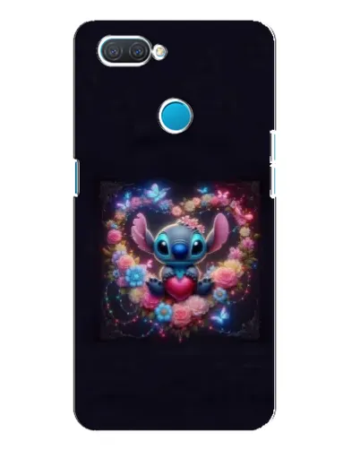 Чехол для OPPO A12 с картинкой «Stitch в цветах»