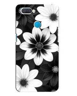 Чехол для OPPO A12 с картинкой «Монохромные астры» Чехол для OPPO A12 с картинкой «Монохромные астры»