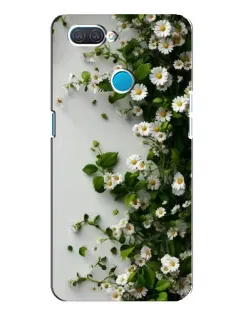Чехол для OPPO A12 с картинкой «Ветка мелких белых цветов» Чехол для OPPO A12 с картинкой «Ветка мелких белых цветов»