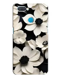 Чехол для OPPO A12 с картинкой «Объемные белые цветы» Чехол для OPPO A12 с картинкой «Объемные белые цветы»