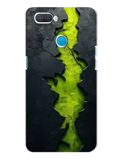 Чехол для OPPO A12 с картинкой «Салатовый разлом скалы» Чехол для OPPO A12 с картинкой «Салатовый разлом скалы»