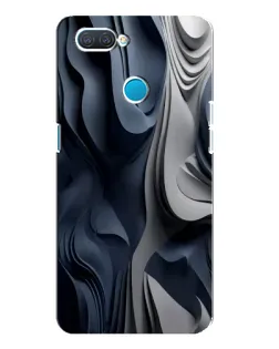 Чехол для OPPO A12 с картинкой «Объемные синие складки» Чехол для OPPO A12 с картинкой «Объемные синие складки»