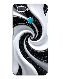 Чехол для OPPO A12 с картинкой «Черно-белая спираль» Чехол для OPPO A12 с картинкой «Черно-белая спираль»