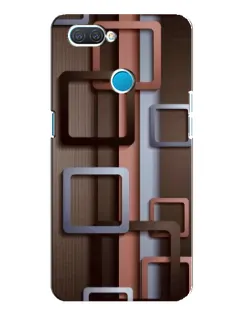 Чехол для OPPO A12 с картинкой «Коричневые объемные квадраты» Чехол для OPPO A12 с картинкой «Коричневые объемные квадраты»