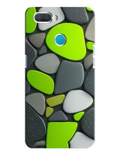 Чехол для OPPO A12 с картинкой «Яркая неоновая галька»
