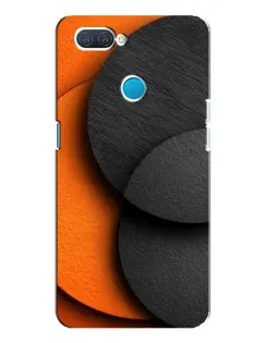 Чехол для OPPO A12 с картинкой «Геометрия оранжевых кругов»