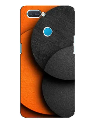 Чехол для OPPO A12 с картинкой «Геометрия оранжевых кругов»