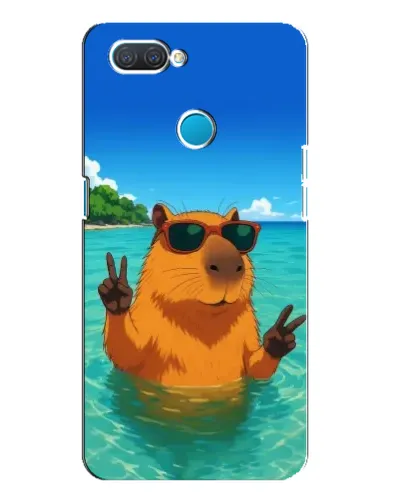 Чехол для OPPO A12 с картинкой «Морская капибара»
