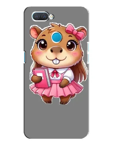 Чехол для OPPO A12 с картинкой «Девочка капибара»