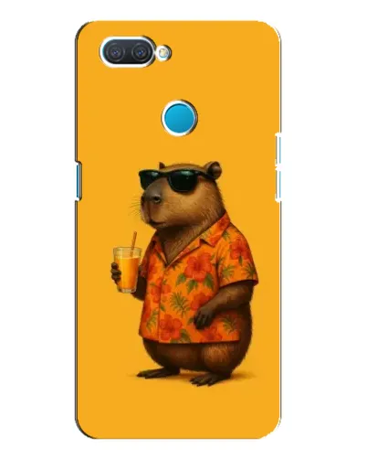 Чехол для OPPO A12 с картинкой «Капибара на отдыхе»