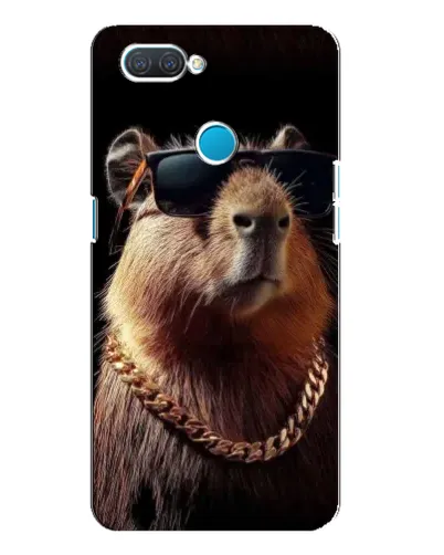 Чехол для OPPO A12 с картинкой «Капибара золотая цепь»