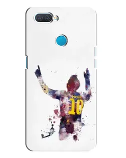 Чехол для OPPO A12 с картинкой «Акварельный Месси Барселона»