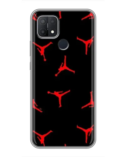 Чехол для OPPO A15 с картинкой «Jordan Red Pattern»