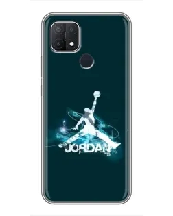 Чехол для OPPO A15 с картинкой «Jordan Blue Fire» Чехол для OPPO A15 с картинкой «Jordan Blue Fire»