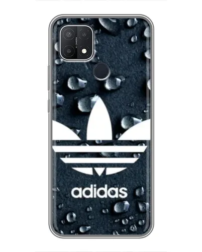 Чехол для OPPO A15 с картинкой «Adidas Trefoil Blue»
