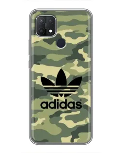 Чехол для OPPO A15 с картинкой «Милитари стиль Adidas» Чехол для OPPO A15 с картинкой «Милитари стиль Adidas»