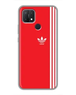 Чехол для OPPO A15 с картинкой «Красный минимализм Adidas» Чехол для OPPO A15 с картинкой «Красный минимализм Adidas»