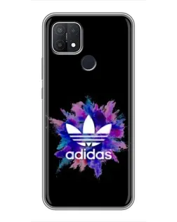 Чехол для OPPO A15 с картинкой «Взрыв красок Adidas»