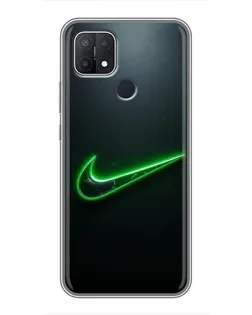 Чехол для OPPO A15 с картинкой «Неоновый контур Nike» Чехол для OPPO A15 с картинкой «Неоновый контур Nike»