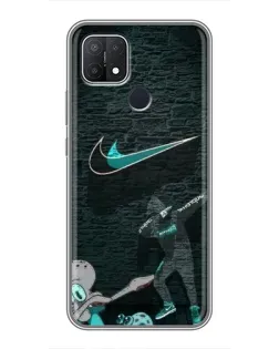 Чехол для OPPO A15 с картинкой «Спортивный арт Nike» Чехол для OPPO A15 с картинкой «Спортивный арт Nike»