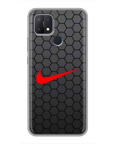 Чехол для OPPO A15 с картинкой «Nike — карбоновая сетка»
