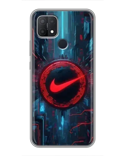 Чехол для OPPO A15 с картинкой «Техногенный стиль Nike»